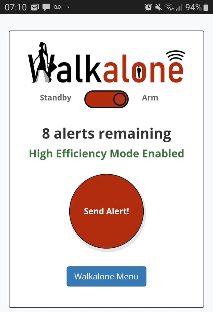 Walkalone helps protect women and children from violence, sexual violence, domestic abuse and personal attack by sending emergency map alerts to their contacts mobile phone